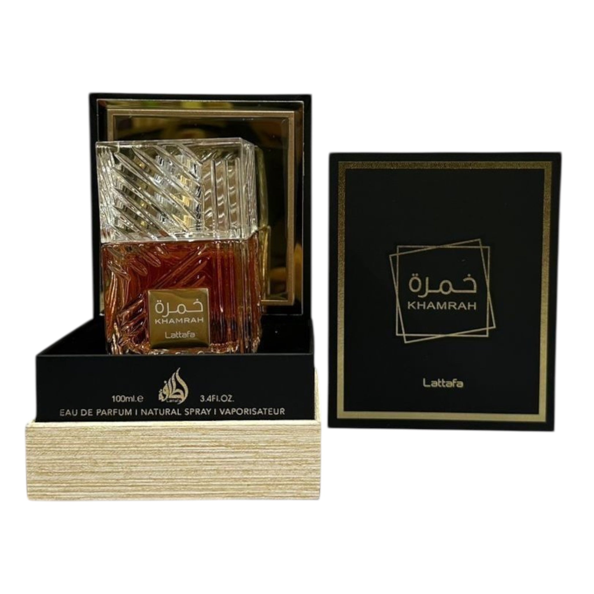 Khamrah de Lattafa Cofre  100 ml – Perfume Árabe Dulce y Especiado Unisex
