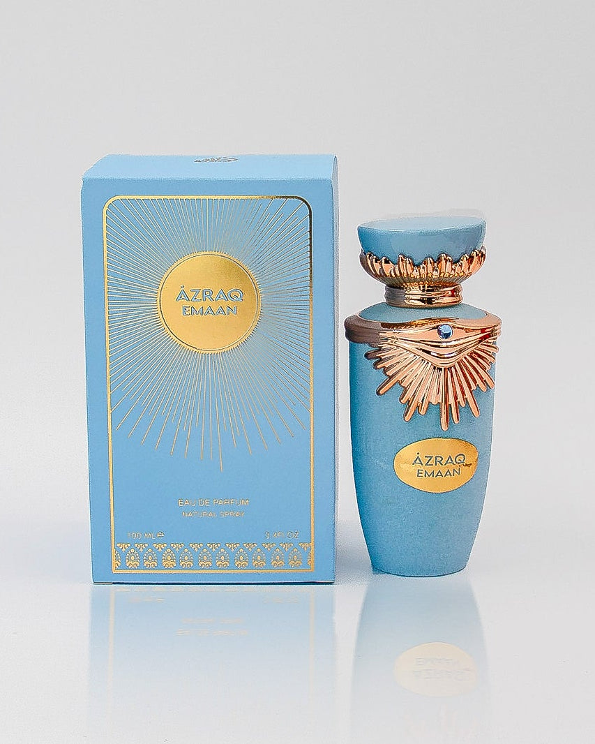 Azraq Emaan de Lattafa Eau de Parfum 100 ml – Perfume Árabe Elegante para Mujer